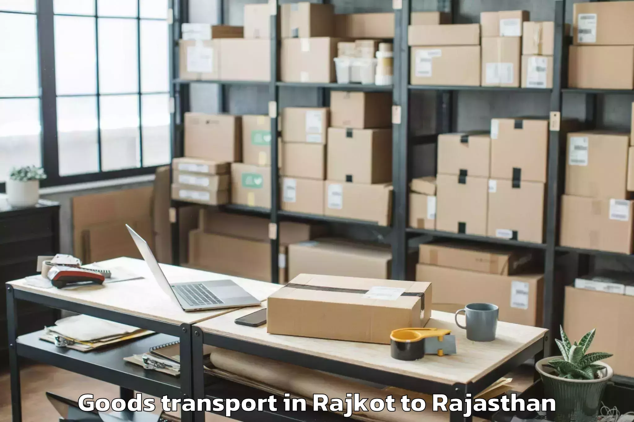 Top Rajkot to Malarna Doongar Goods Transport Available